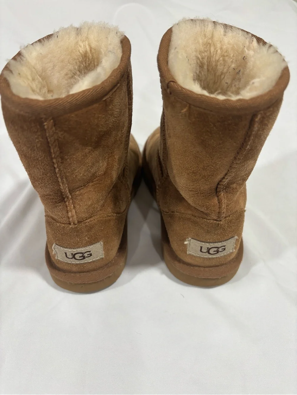 UGG Chestnut Suede Shearling Short Boot